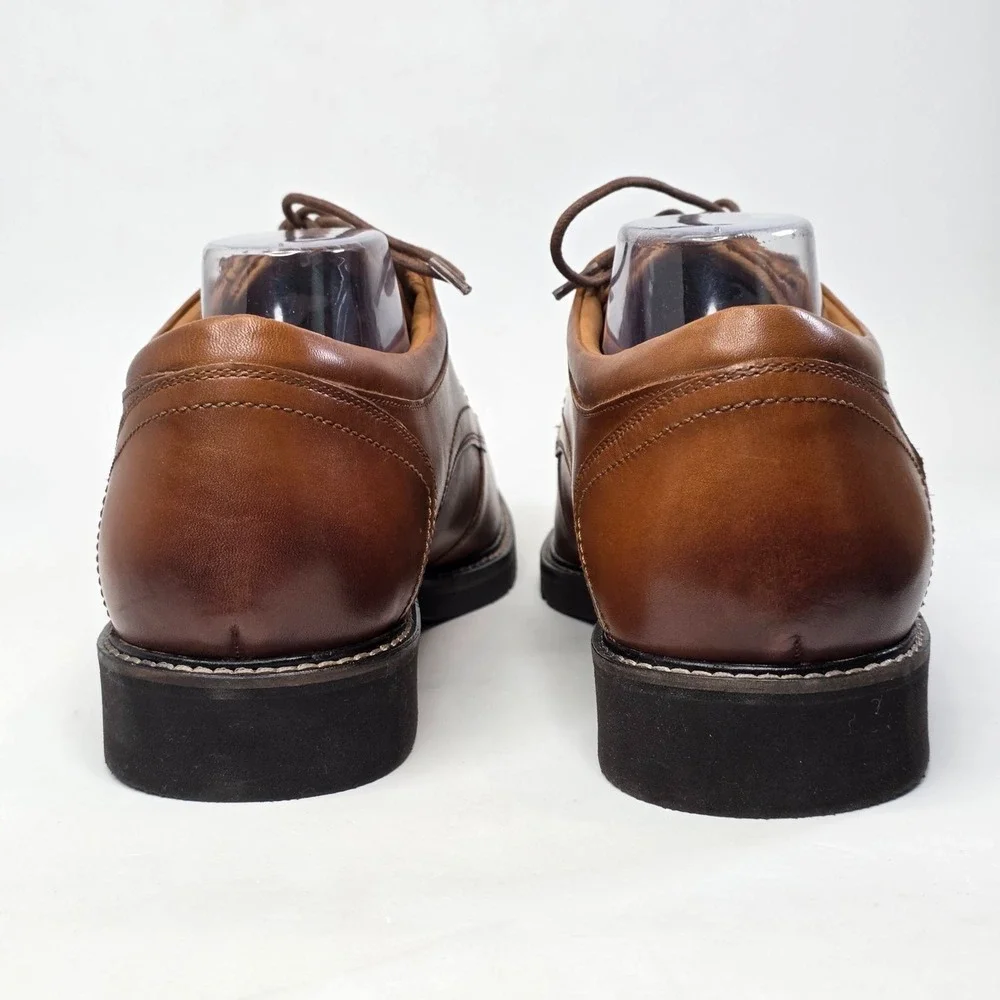 Rockport Floran Dress Shoes Men's Size 13 Brown Leather Oxford Lace Up Classic